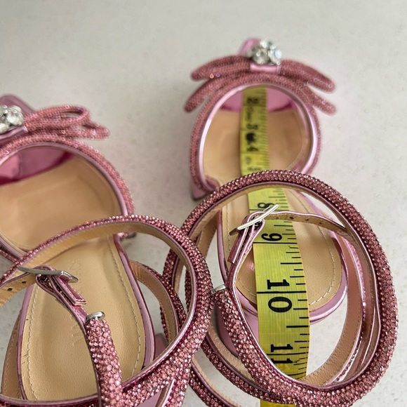 MACH & MACH Double Crystal Bow Platform Pump Pink EU 38 - Picture 5 of 7